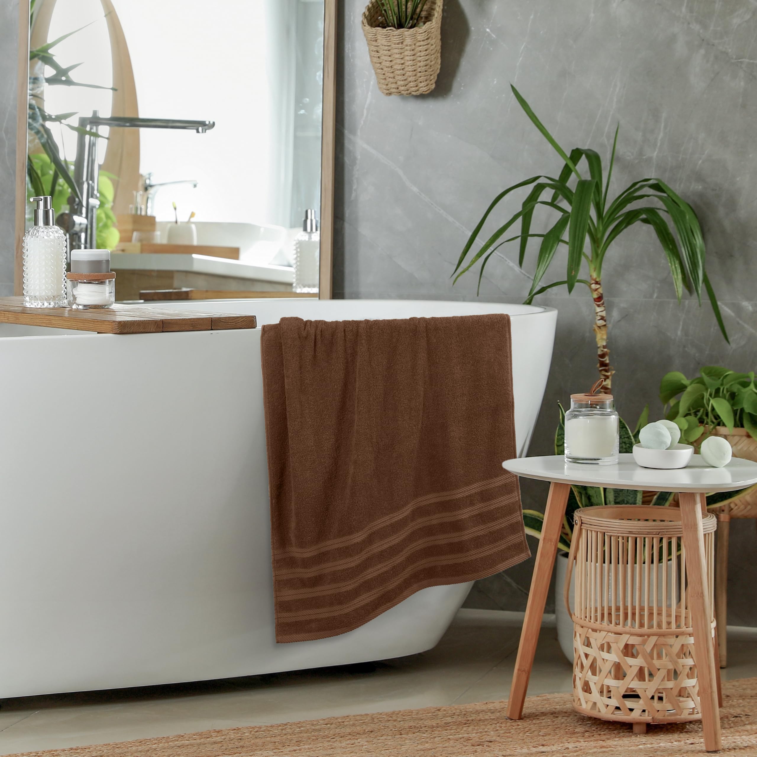 Utopia Towels Juego de 4 Toallas de baño extragrandes, (76 x 152 cm), 100% algodón Hilado en Anillo, 500 g/m², Ligeras y Altamente absorbentes, Toallas de Secado rápido