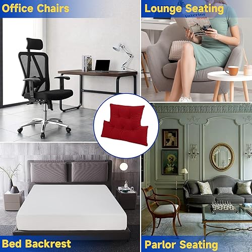 Miniatura 6 de ROFIELTY Almohada de espalda. Almohada de apoyo lumbar cómoda y suave para sillas de oficinasofás de interior, camas, etc. Almohada antideslizante