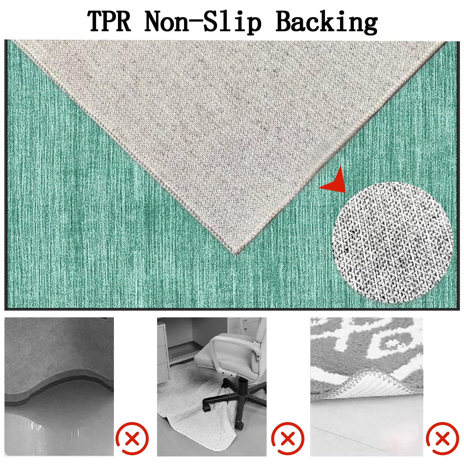 Tappeto Salvapavimento Antiscivolo Sedia Ufficio 110 x 160 cm | Tappetino Sedia Gaming Protettivo per Pavimenti Duri Tappeto per Sedia con Ruote