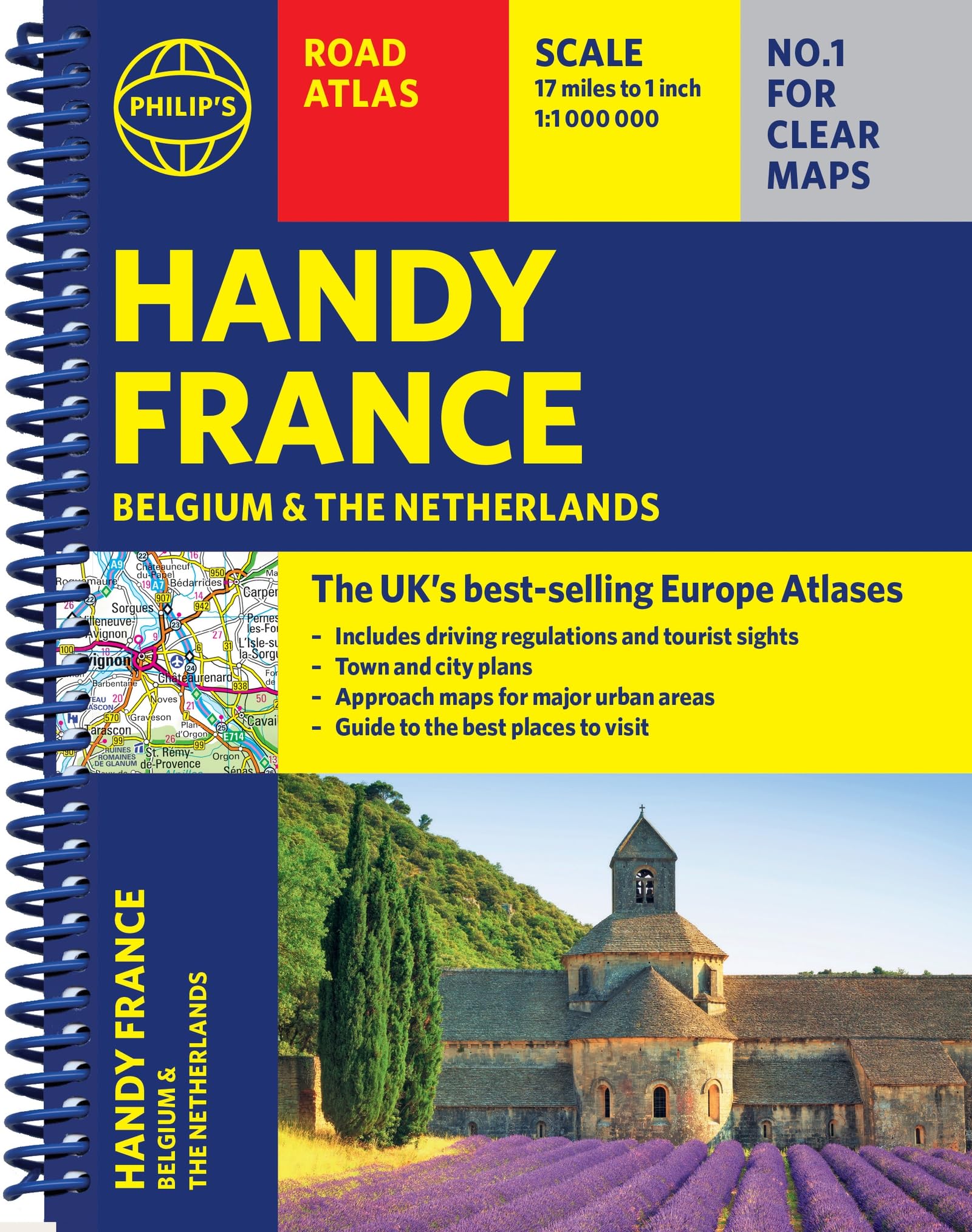 Philip's Handy Road Atlas France, Belgium and The Netherlands: Spiral A5 (Philip's Road Atlases)
