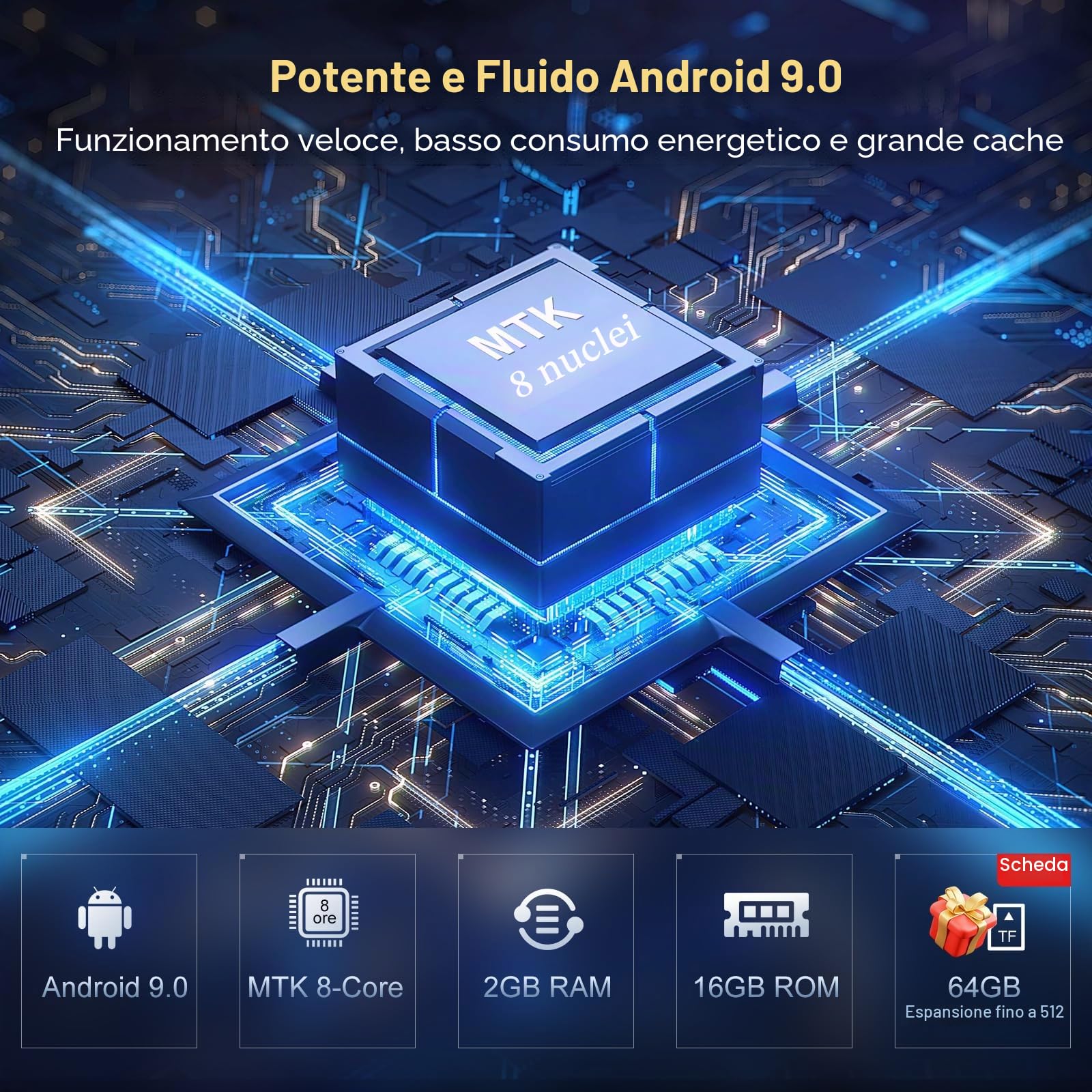 Lettore MP3 con Bluetooth e WiFi, Oilsky 80GB 4 pollici 1080P Touchscreen MP4 Player, Android 9.0, Lettore MP3 Portatile con Spotify, Audible, Deezer (Nero)