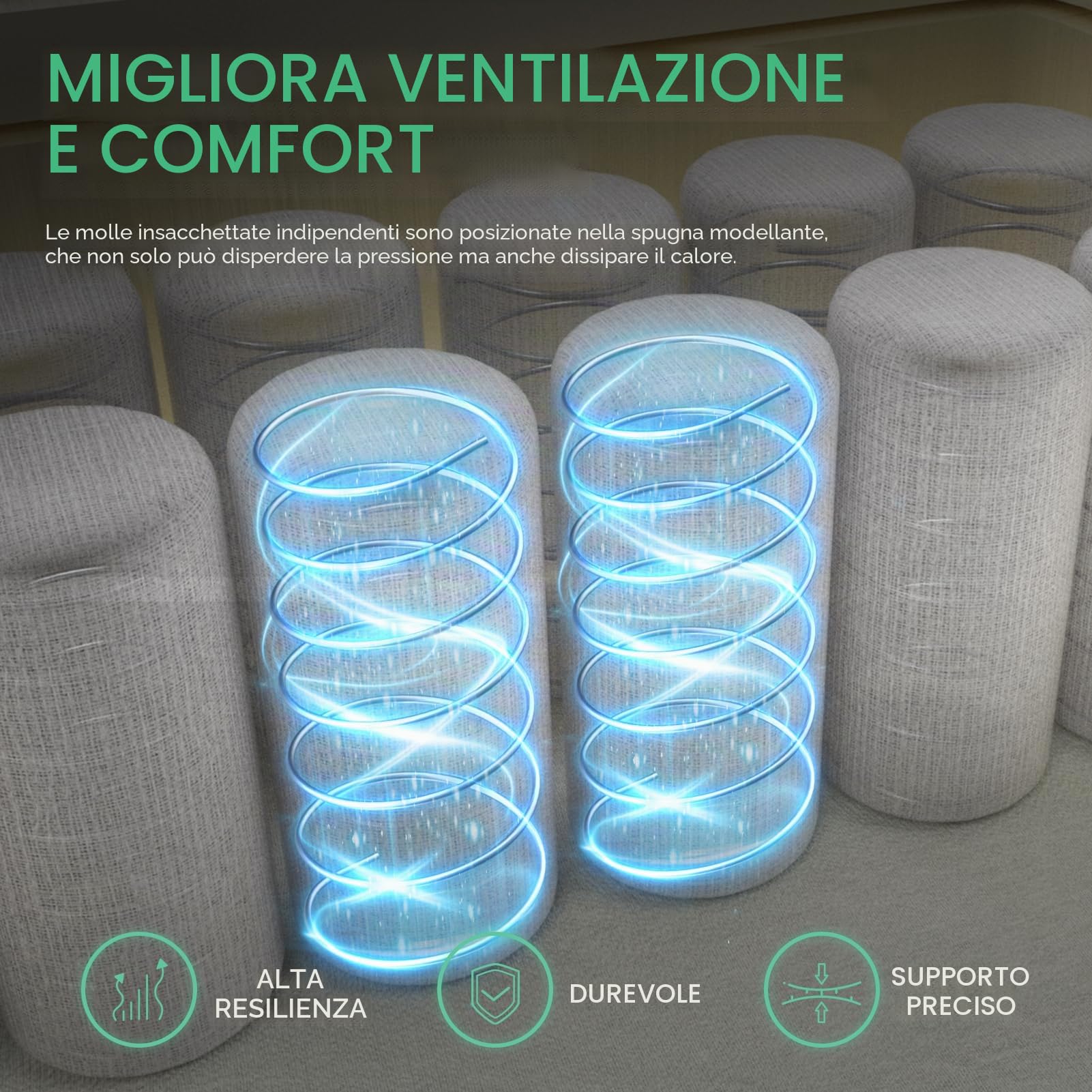 Dowinx Sedia gaming ergonomica per ufficio con massaggio e calore, cuscino a molle traspirante come nel divano, regolabile in PC con poggiapiedi