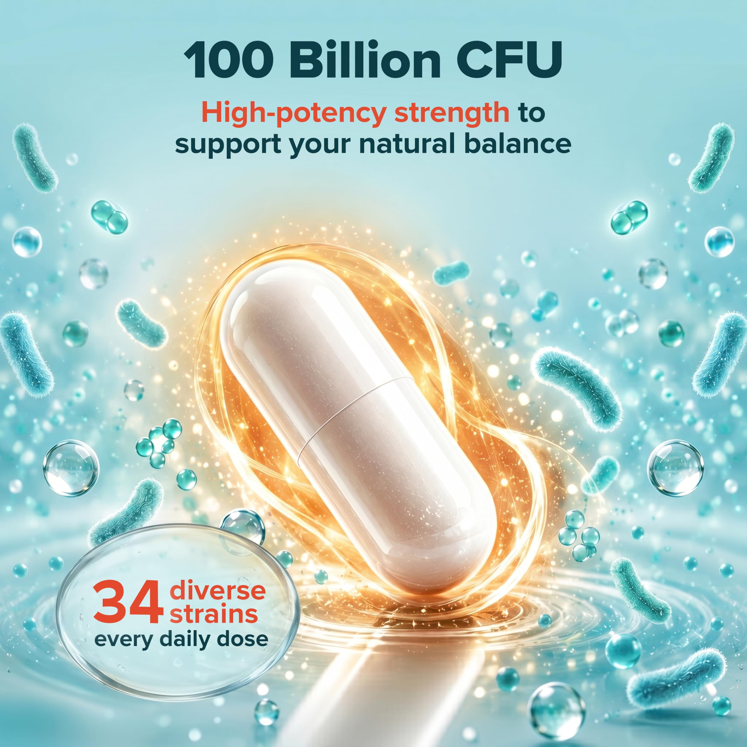Wholesome Wellness Organic Raw Probiotics 100 Billion CFU, Dr Formulated for Women and Men, Complete Adult Supplement with Prebiotics, Probiotics and Digestive Enzymes; 30 Capsules — Amazon image 5