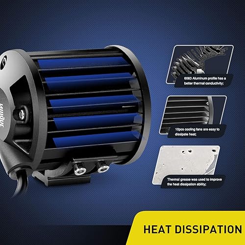 Vista 6 de Nilight luz antiniebla. Barra de luces ledes para manejo todoterreno