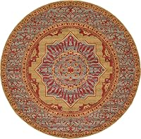 Vista 25 de Unique Loom Palace Collection - Alfombra Saray (3 pies 3 pulgadas, redonda, crema/marrón claro)