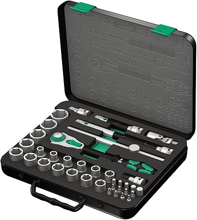 Wera 05003645001 8100 SC Zyklop Speed Ratchet Set Silver (37Piece)