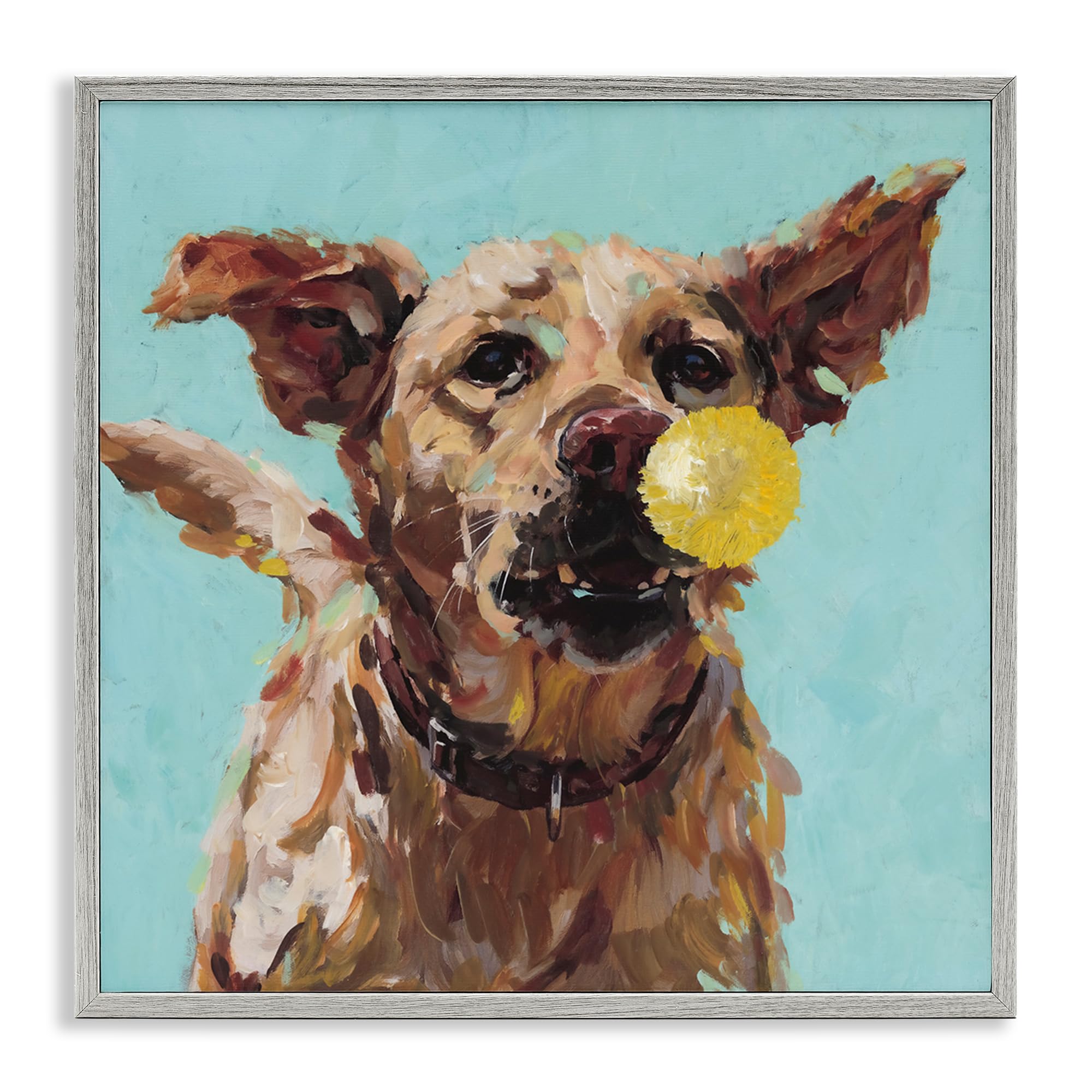 Poster encadré motif chien habille un mur vide cadre noir élégant Stupell 30,5 cm