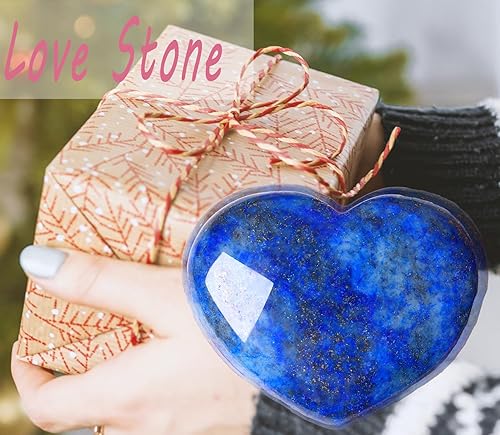 Miniatura 5 de MAIBAOTA Corazón de cristal de 1.772 in, cristales curativos grandes, piedra de amor, piedra natural de reiki, regalos para mamá, día de la madre,