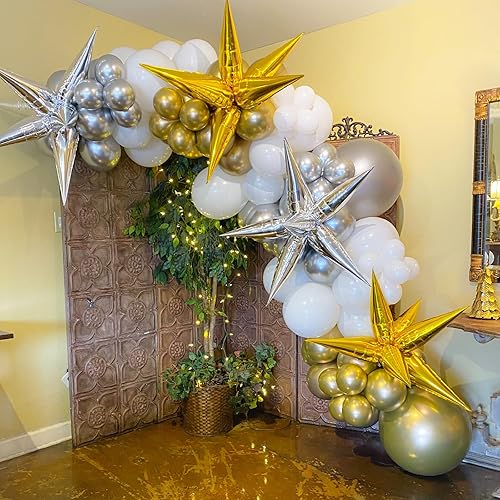 Miniatura 6 de RUBFAC 120 globos blancos de látex de 12 pulgadas, globos blancos mate para cumpleaños, baby shower, aniversario, boda, fiesta, suministros de