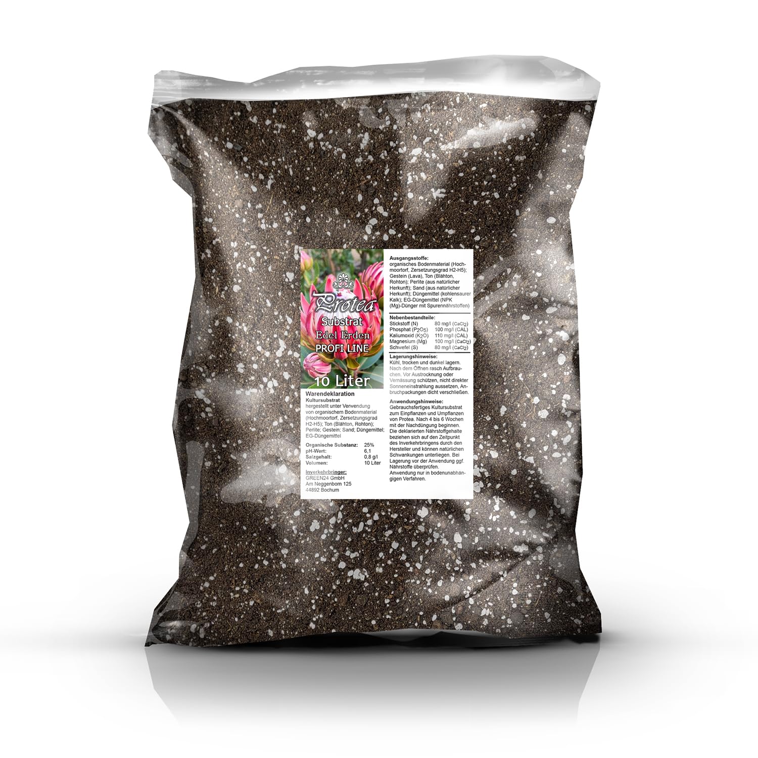 Umtopf - Set fr Protea Proteen Zuckerbsche - bestehend aus 10 Liter  Spezial - Substrat und darauf abgestimmten Flssigdnger NK-Dnger ohne  Phosphat (fr Protea) : Amazon.de: Garten