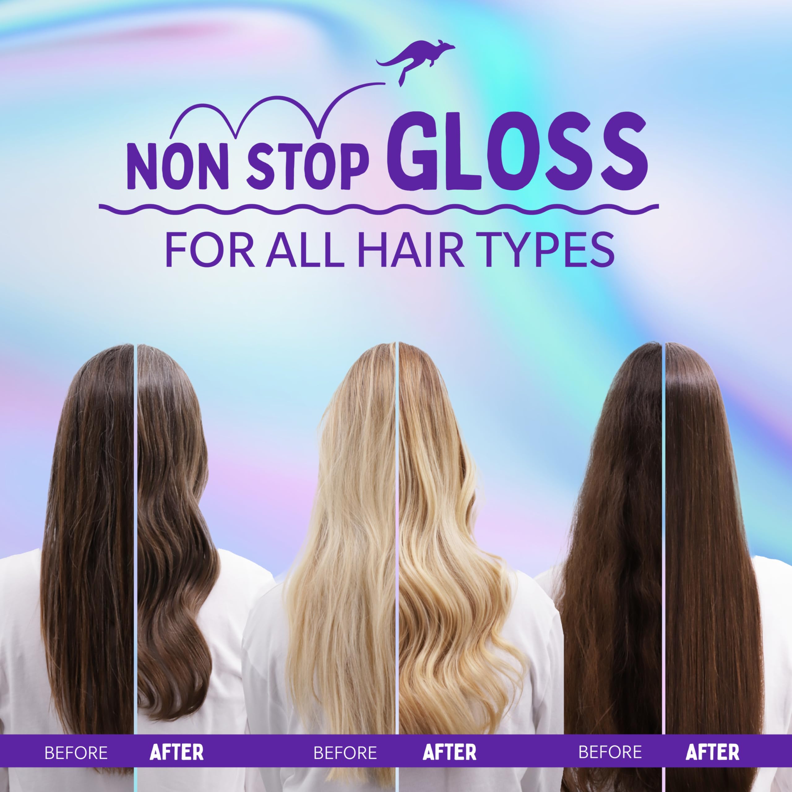 Aussie Oh My Gloss Shampoo 1000ml. Deeply Moisturises Dry and Dull Hair. Infused with Australian White Strawberry. Sulphate-Free Formula. For Instantly Shinier and Glossy Hair. Vegan and Cruelty-Free — view 3