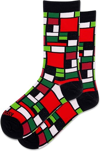 Hot Sox Womens Crew Sock 1 Pair Pack Black Shoe Size