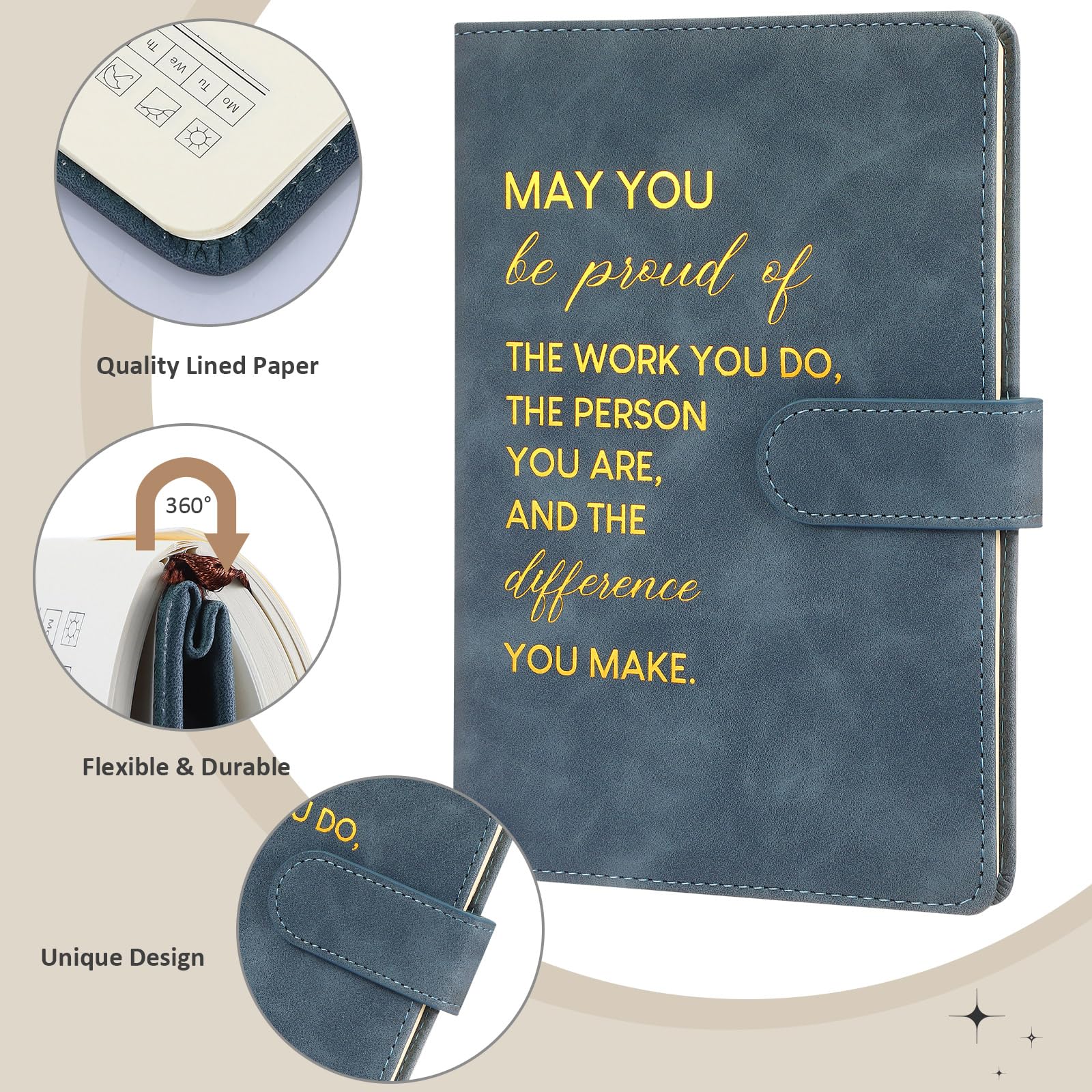 Sinmoe Inspirational Leather Notebook and Pen Set - Image 4