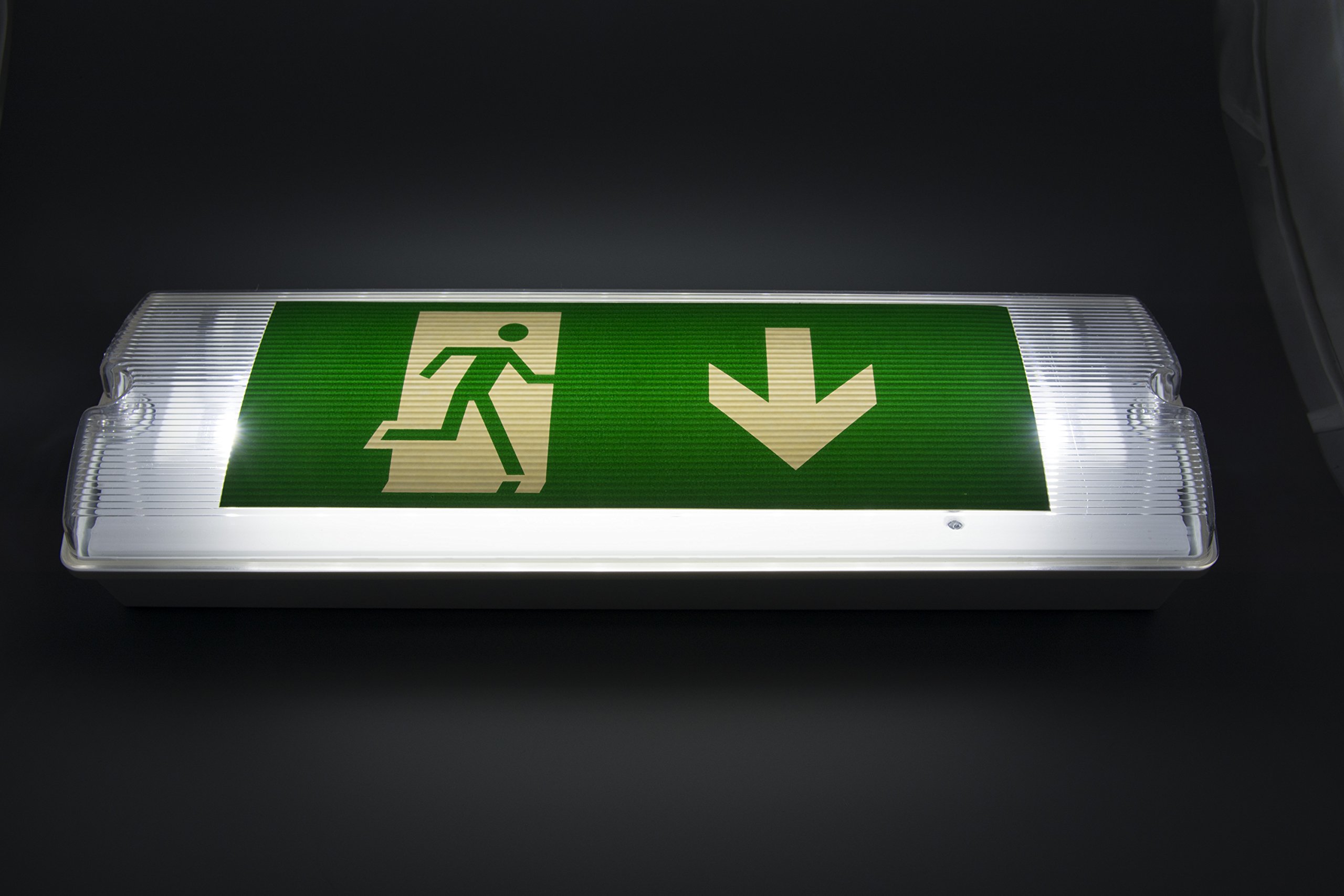 Com Éclairage de secours, sortie de secours, lumière de secours EXIT IP65
