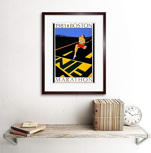 Miniatura 2 de Deporte AD Boston Marathon Carrera de 1981Finish Line Framed Print F12X 2427