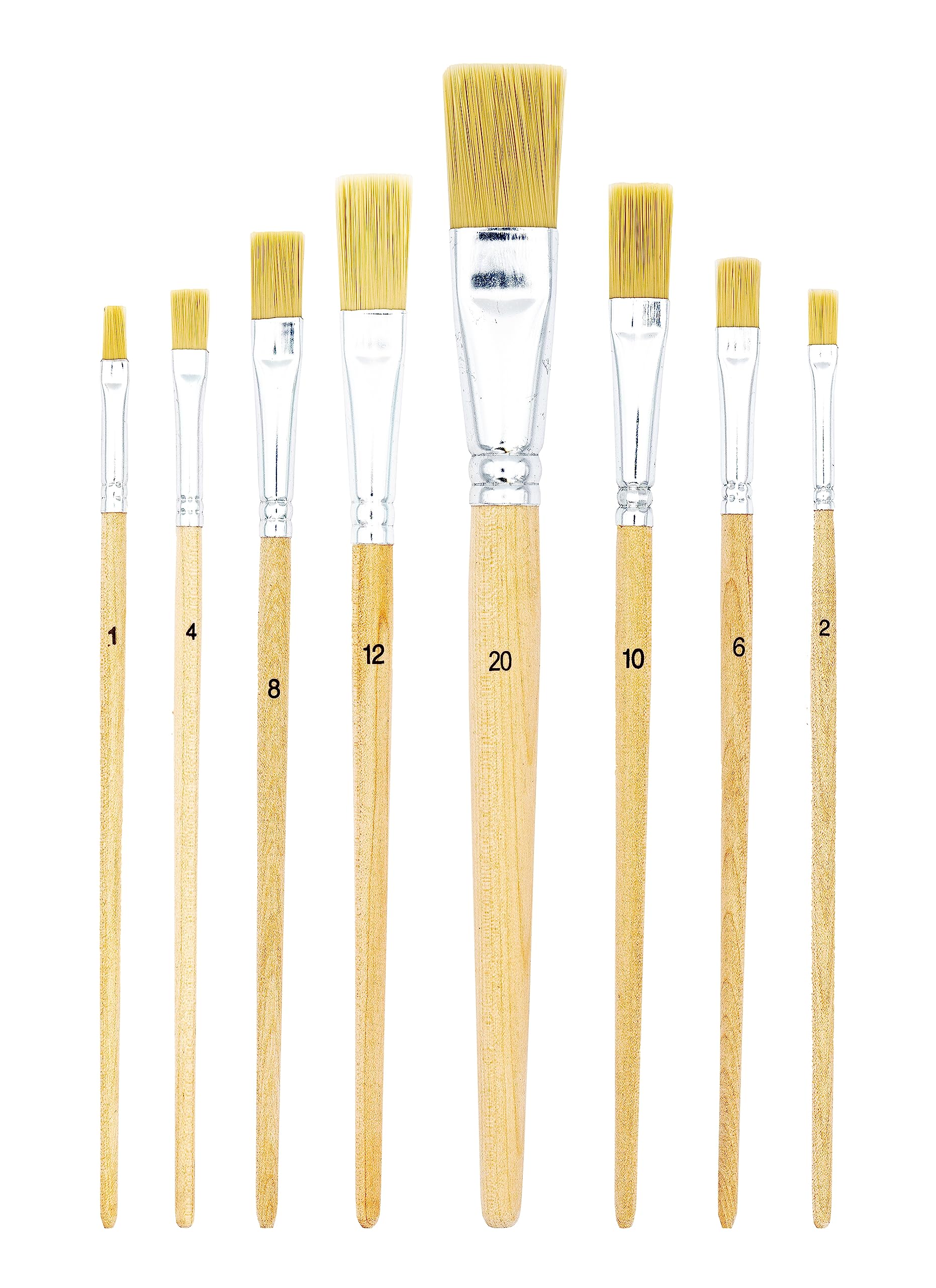 TSI Brush Set, Wood, Natural, 1, 2, 4, 6, 8, 10, 12 und 20 - Image 2
