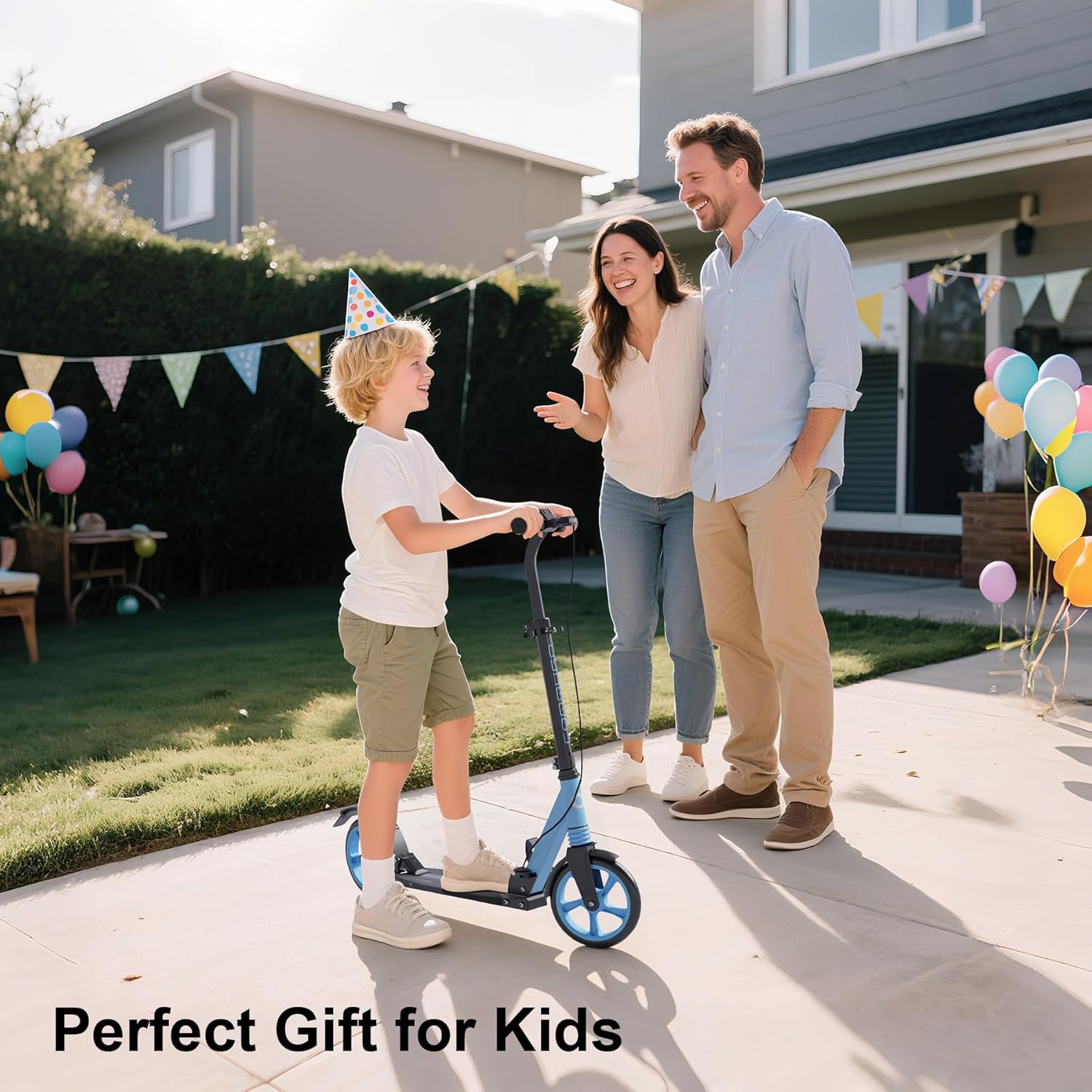 Kick Scooter with Dual Brakes for Kids Age 8+, Teens, Adults, Dual Suspension Foldable Lightweight Scooter with 8 Inch Big Wheels, Max Load 240 LBS Wide Deck - Image 7