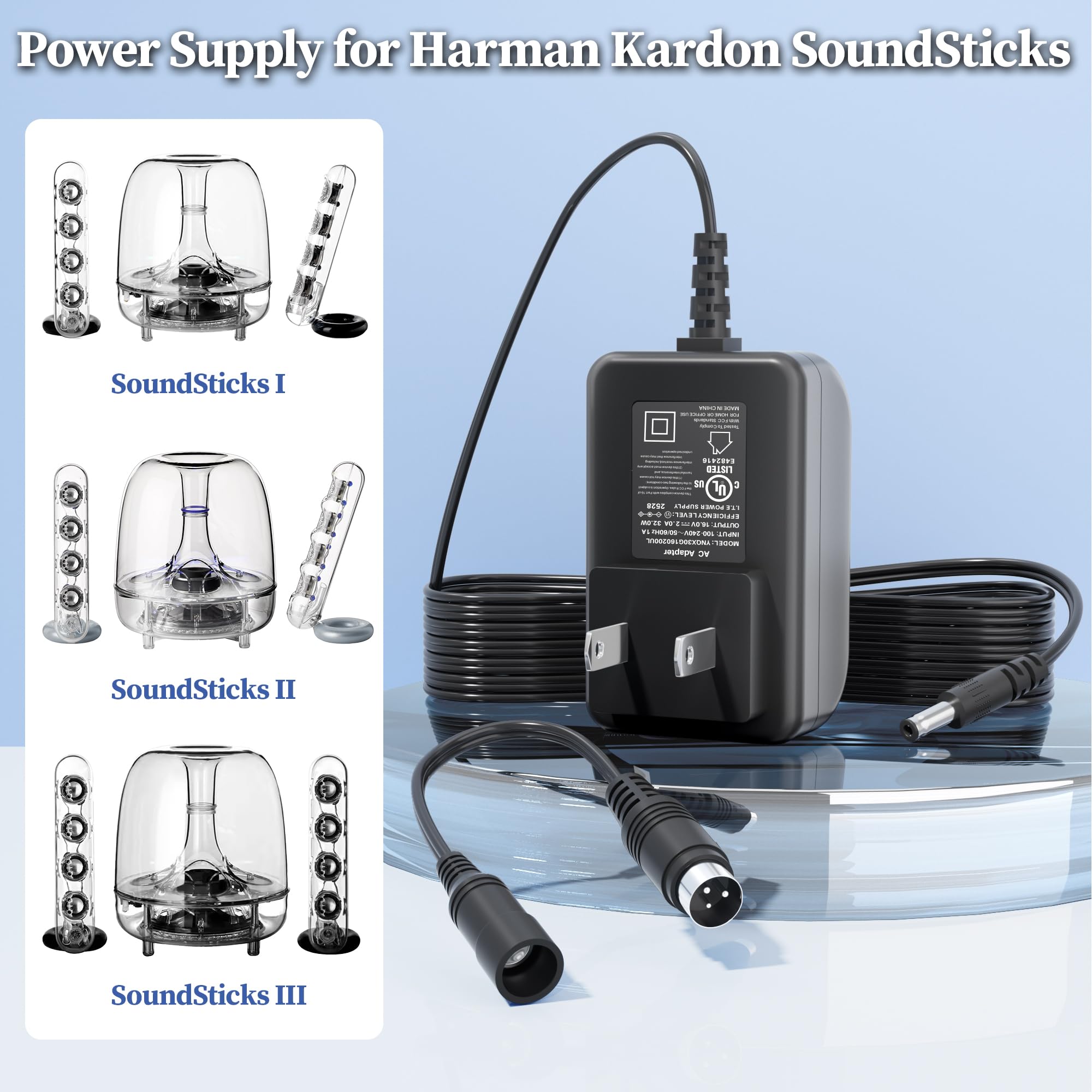 Amazon.com: 16V Charger for Harman Kardon SoundSticks I II III