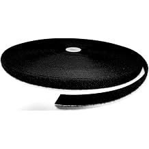 5/8" Black SEW-ON Hook and Loop Fastener - Loop Side ONLY - 50 Yards