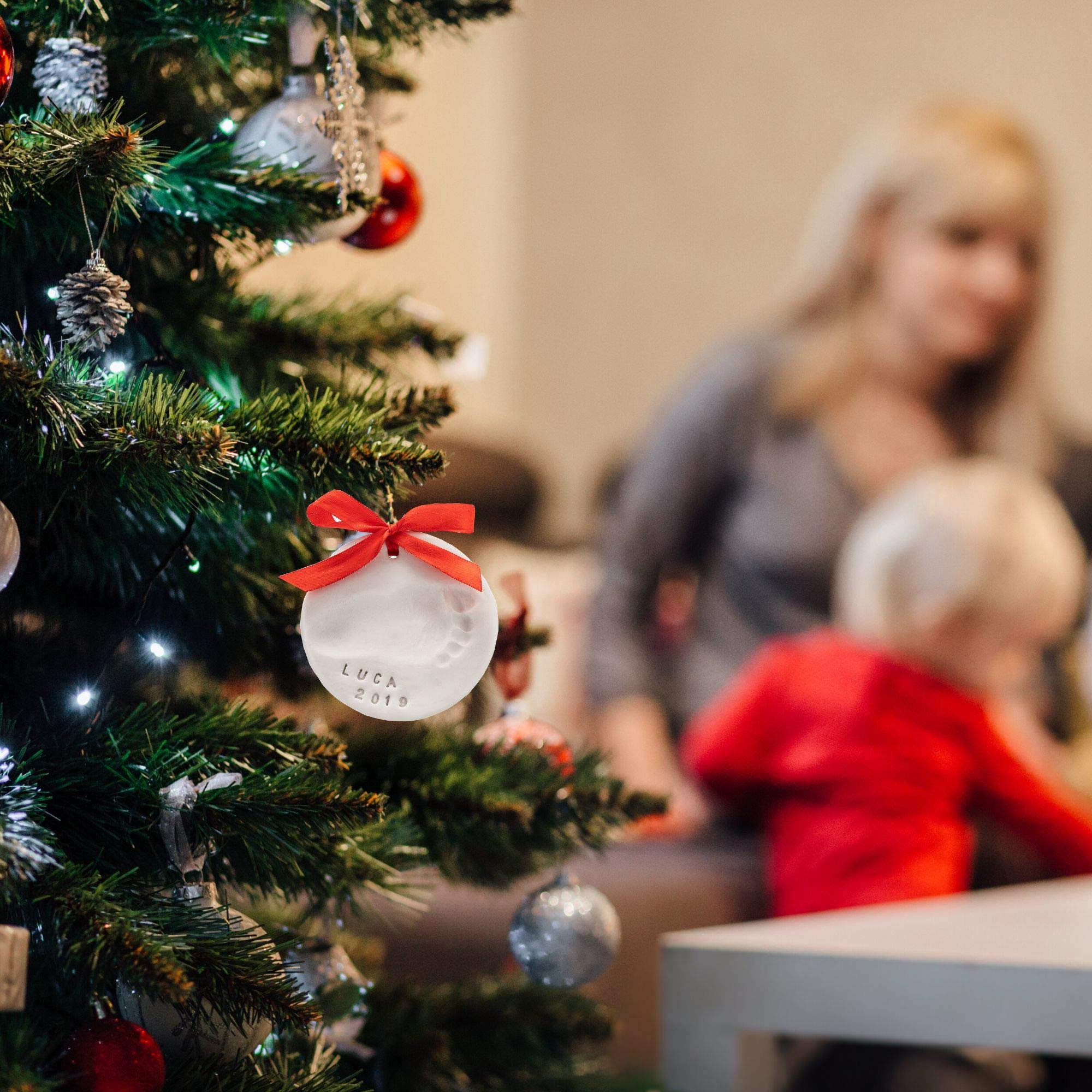 PITI COT Kit Impronta Mani e Piedi Neonati | Idee Regalo per la Nascita, per le Future Mamme, Battesimo Neonato Maschio | Calco Manina e Piedino in Argilla| | Idee Regali Natale Originali [2 Kit]