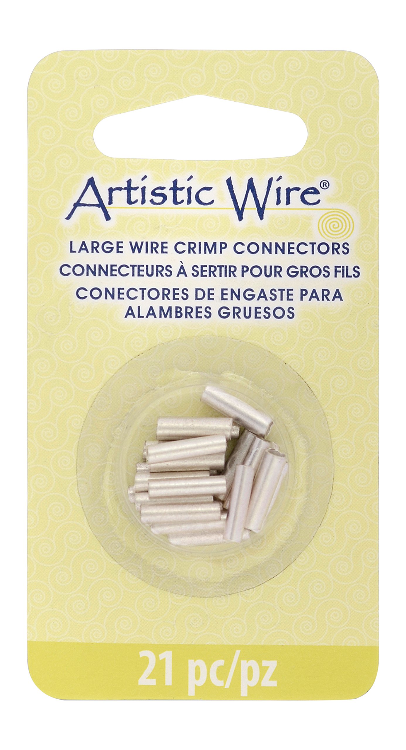 Artistic Wire Large Gauge Crimp Tubes Variety Pack, Tarnish Resistant Silver Plated, for 12, 14, 16 ga Wire, 21 pc