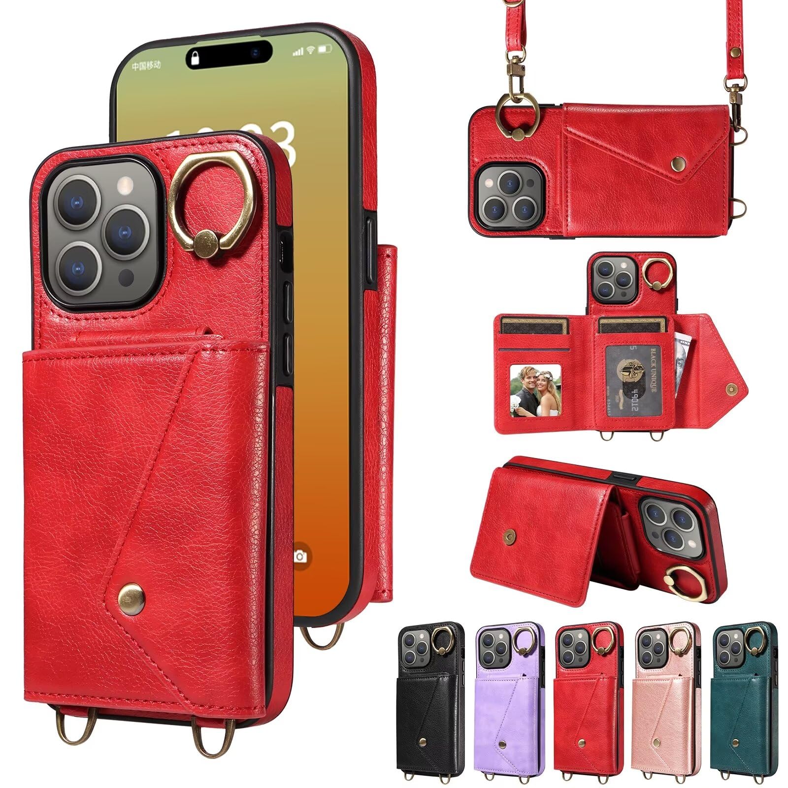 GoodcAcy Cover per iPhone 13 Pro Max,Custodia in Pelle iPhone 13 Pro Max, Cover a Libro iPhone 13 Pro Max [Schermatura RFID] Magnetica Portafoglio Wallet Case,Nero