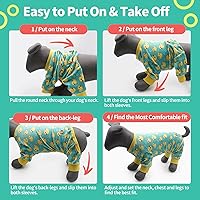 Vista 7 de KYEESE - Pijamas de terciopelo para perros y mascotas, ropa suave, abrigo para perros pequeños, mameluco cómodo y elástico, disfraz