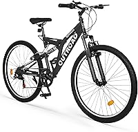 BETTERLAND 26" Mountain Bike for Adults - 7-Speed Dual Suspension MTB, High-Carbon Steel Frame, Adjustable Ergonomic Seat