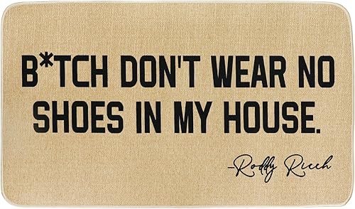 Divertidos tapetes para puerta de entrada exterior, tapete de bienvenida al aire libre divertido con parte trasera de goma antideslizante, puerta