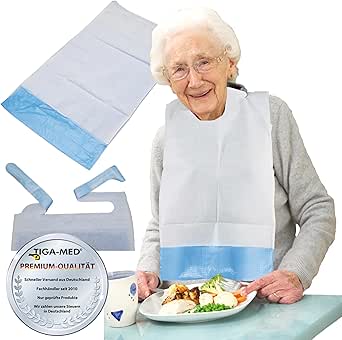 UHETLET Einweg Lätzchen 50 Stück - 40x70cm Vlies Für Erwachsene