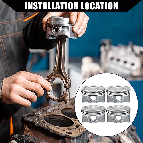 Miniatura 2 de No.25198520  Pistón interior del motor y pasador y anillo de presión para Chevy Cruze 1.4L L4 2011-2016  Kit de anillos de pistónmetal1 juegotono