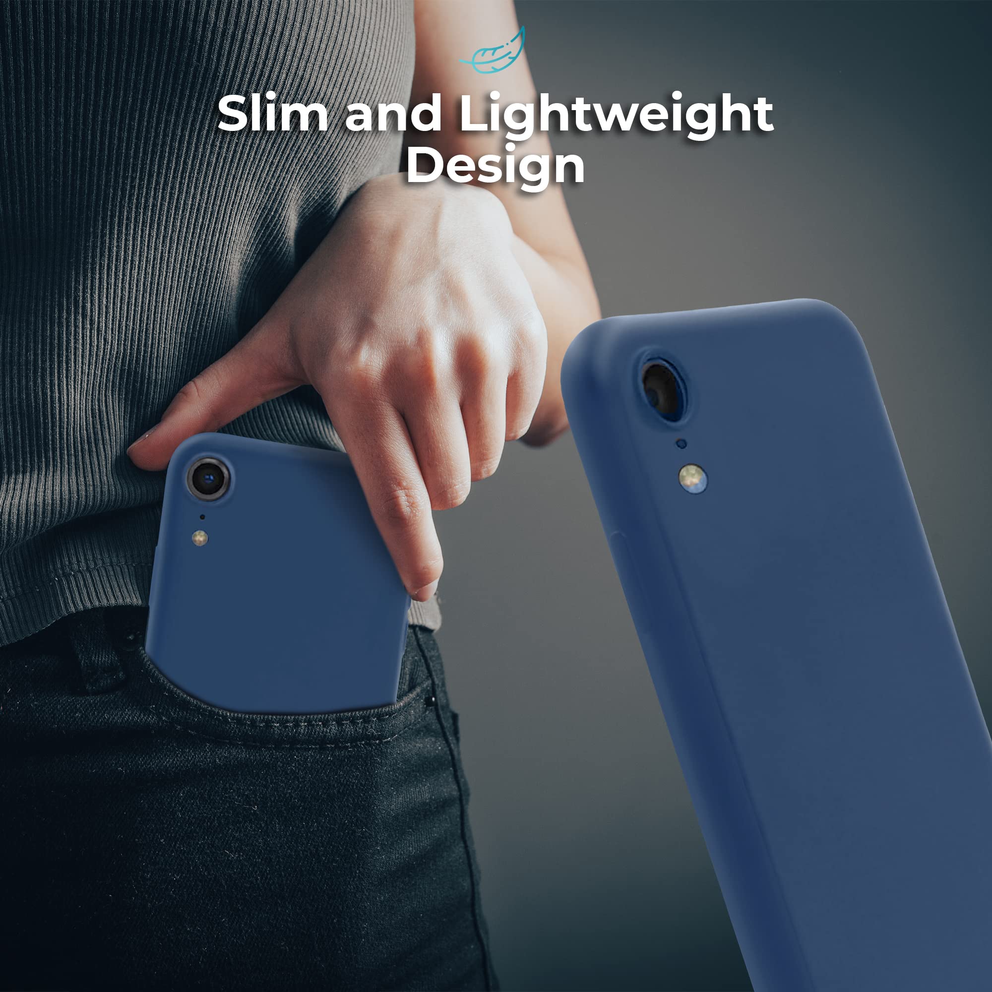 Moozy Custodia a Libro per iPhone 13 Pro Max, Carbonio Blu scuro – Protezione dei Bordi Metallici Flip Cover Portafoglio con Appoggio e Porta Carte