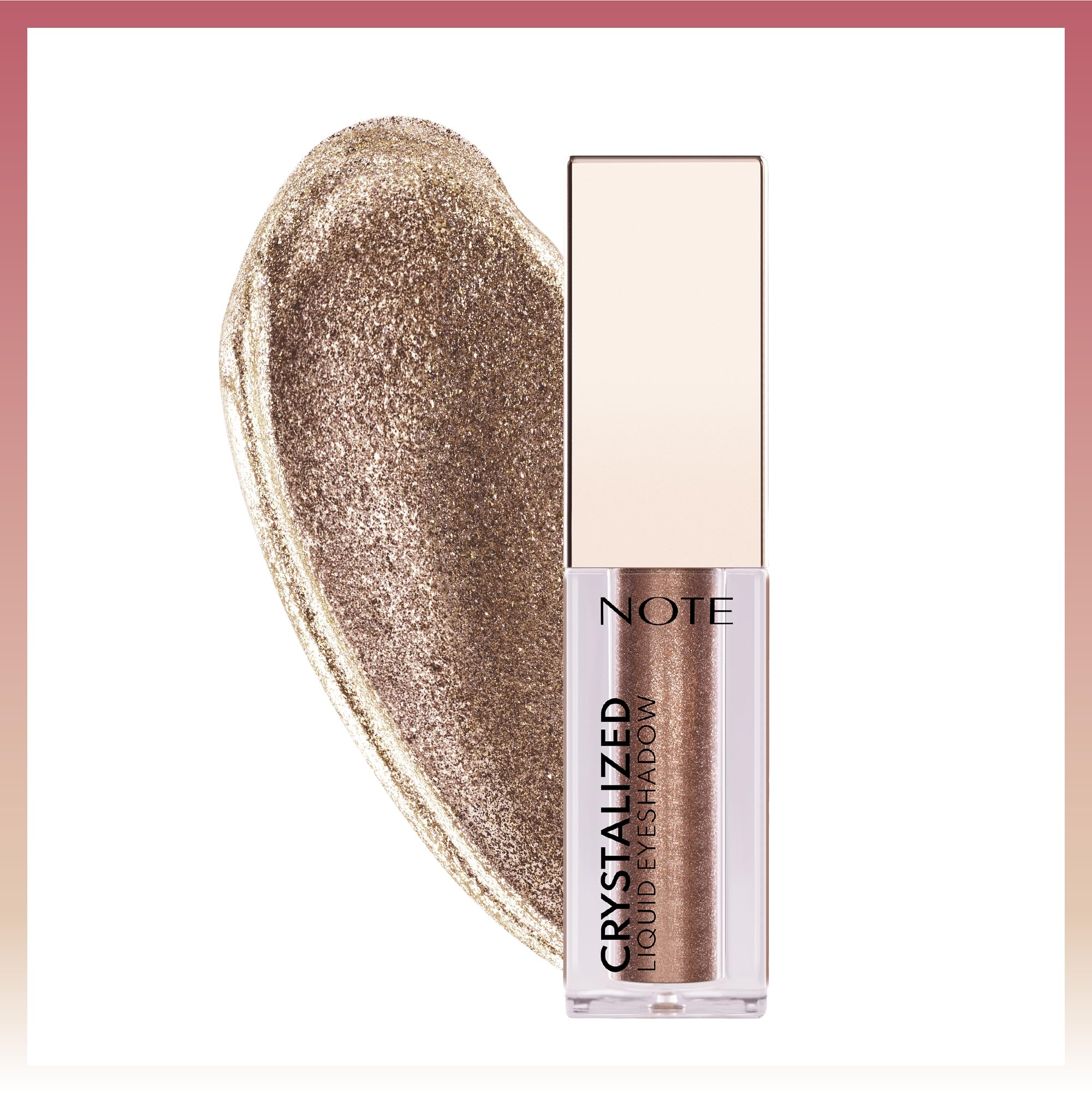Note Cosmetics Crystalized Liquid Eyeshadow Likit Metalik Göz Farı, 08 Vintage Bronze