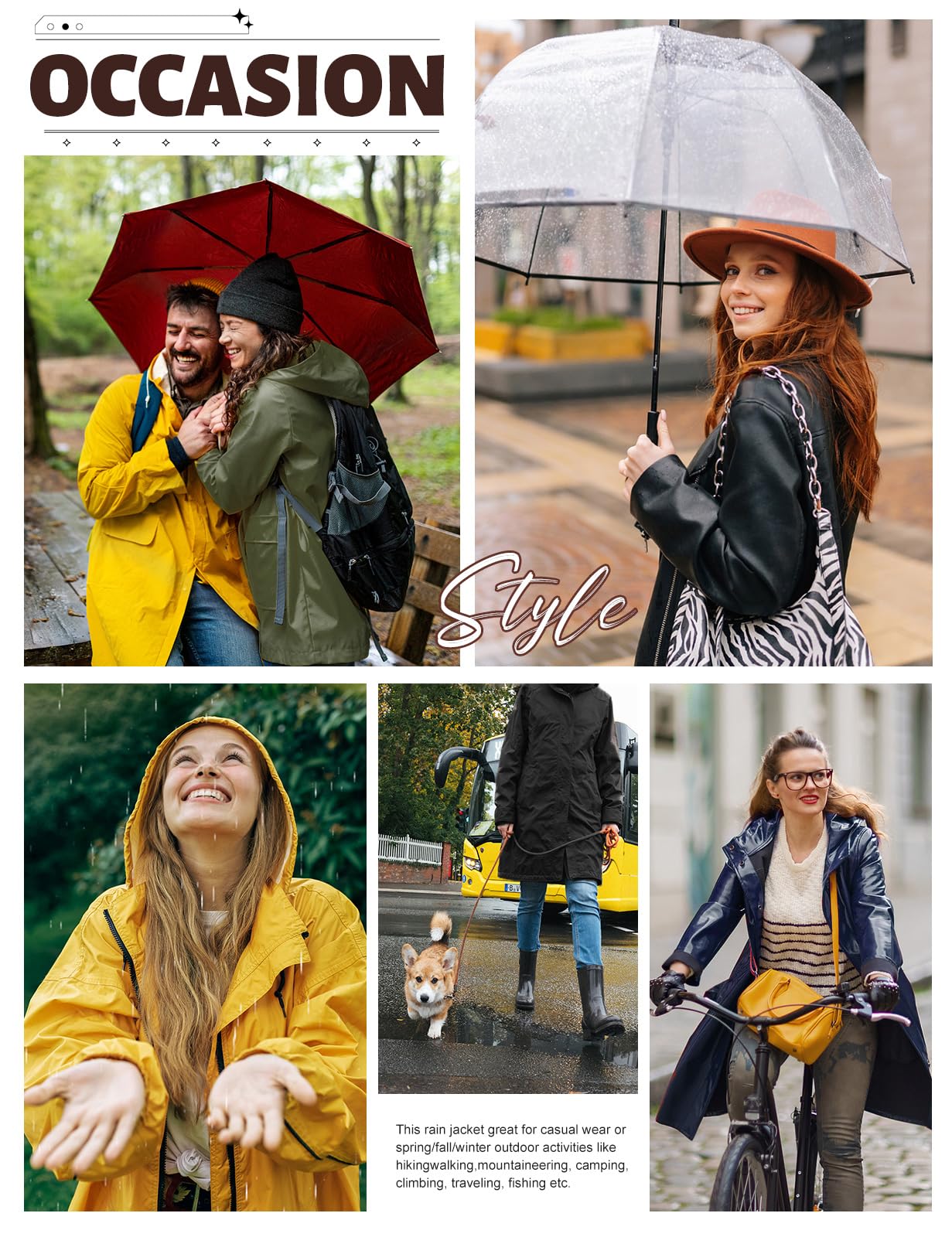 Vancavoo Chubasquero para Mujer Chaqueta Impermeable Abrigo Invierno Parka de Capucha Cálido Largo Abrigos Resistente al Viento Senderismo