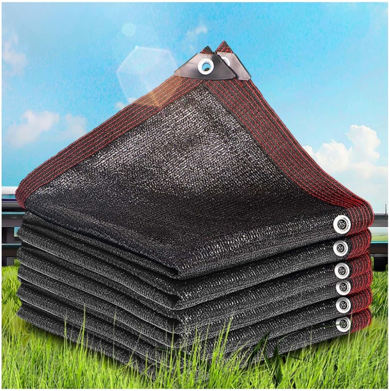 Shade Netting 2x4/2x5/3x3/3x5/4x6m, Greenhouse Shade Net with Grommets, Outdoor Plant Protection Cover, Shade Sail, Awning, 50% Sunblock Shade Cloth,Black-4x6m(13 * 19.7ft)