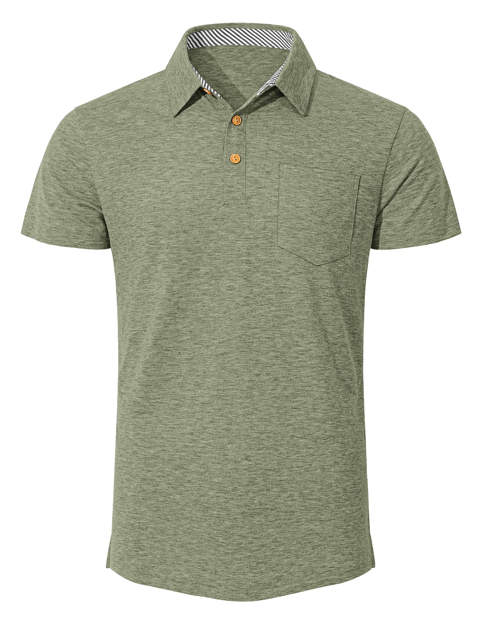 TARAINYA Poloshirt Herren Kurzarm Baumwolle | Atmungsaktiv,Brusttasche,Seitliche Schlitze am Saum,Bequemer Schnitt,Für Alltag & Golf,OEKO-TEX zertifiziert
