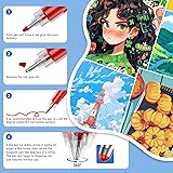 168 Colours High Gloss Acrylic Pens, Permanent Acrylic Marker with 1 mm Hard Tip, Brush Tip Acrylic Pens for Fabric, Glass, Metal, Paper, Ceramic, Decoration, Easter Eggs, Halloween - 7