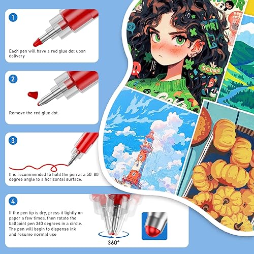 168 Colours High Gloss Acrylic Pens, Permanent Acrylic Marker with 1 mm Hard Tip, Brush Tip Acrylic Pens for Fabric, Glass, Metal, Paper, Ceramic, Decoration, Easter Eggs, Halloween - 7