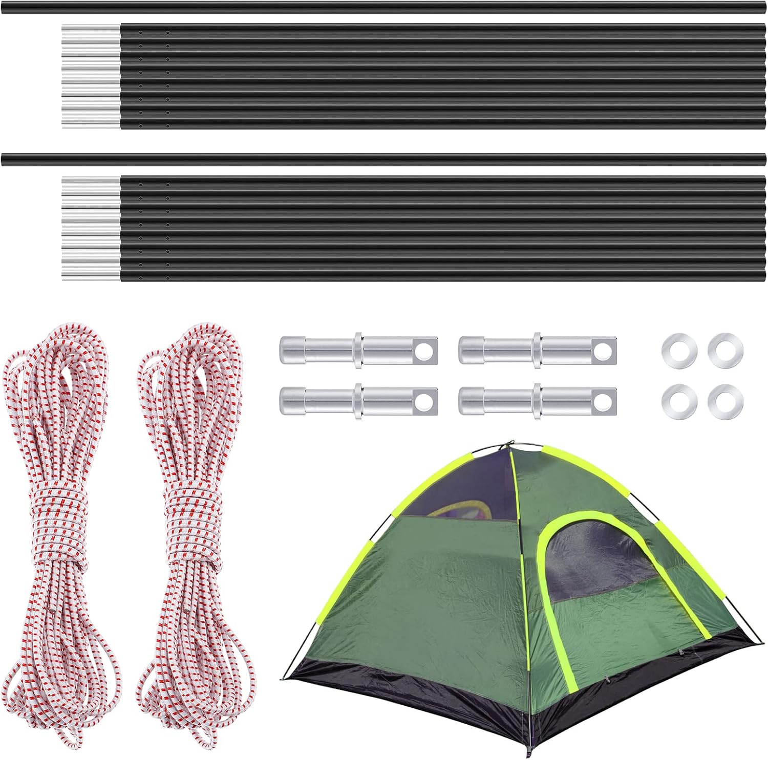 Tent Poles Replacement Aluminum Tent Poles, Fits Both