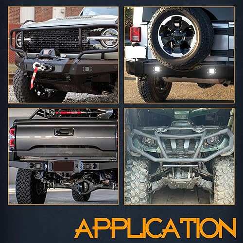 Miniatura 6 de Nirider - Cápsulas LED de montaje empotrado, 2 piezas de luces de parachoques de 84 W, luces de conducción de haz puntual de 5 pulgadas, barra de