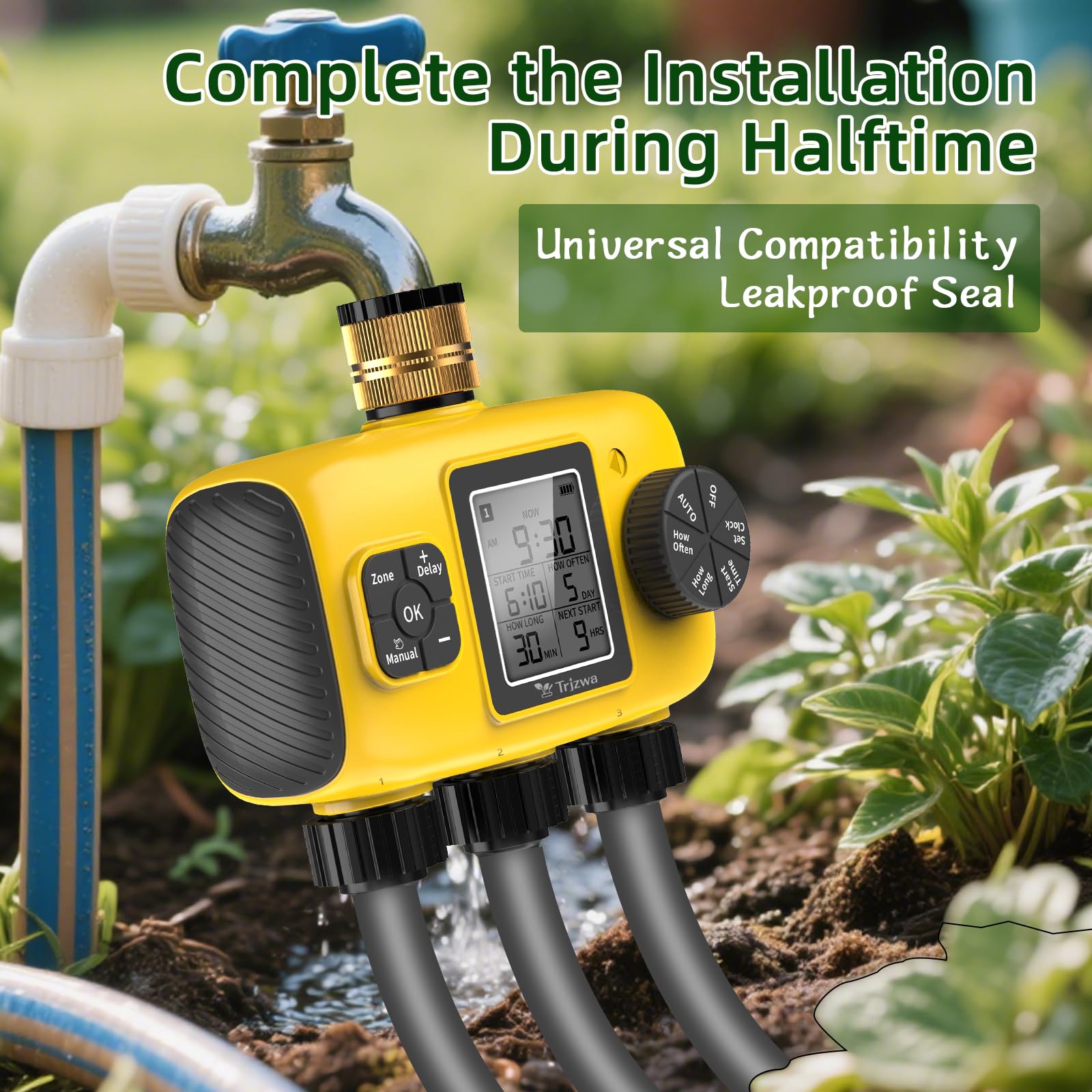 Programmateur Arrosage Automatique 3 Sorties IP55 Jardin