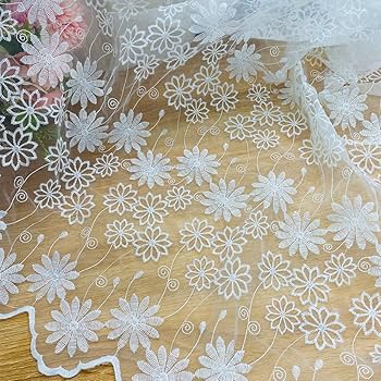 新品　東京事変　チュール刺繍　レース生地　2メートル　スクープ生地 新品 東京事変 チュール刺繍 レース生地 2メートル スクープ生地