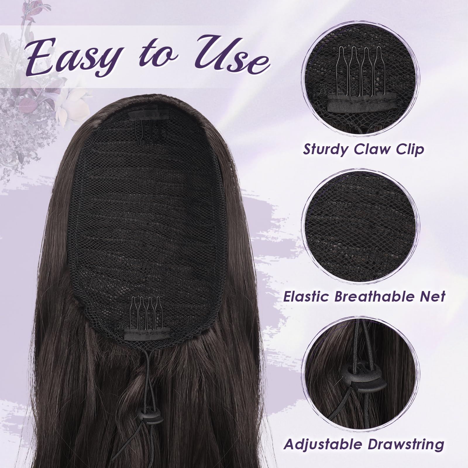 FESHFEN Drawstring Ponytail Extension - Image 3