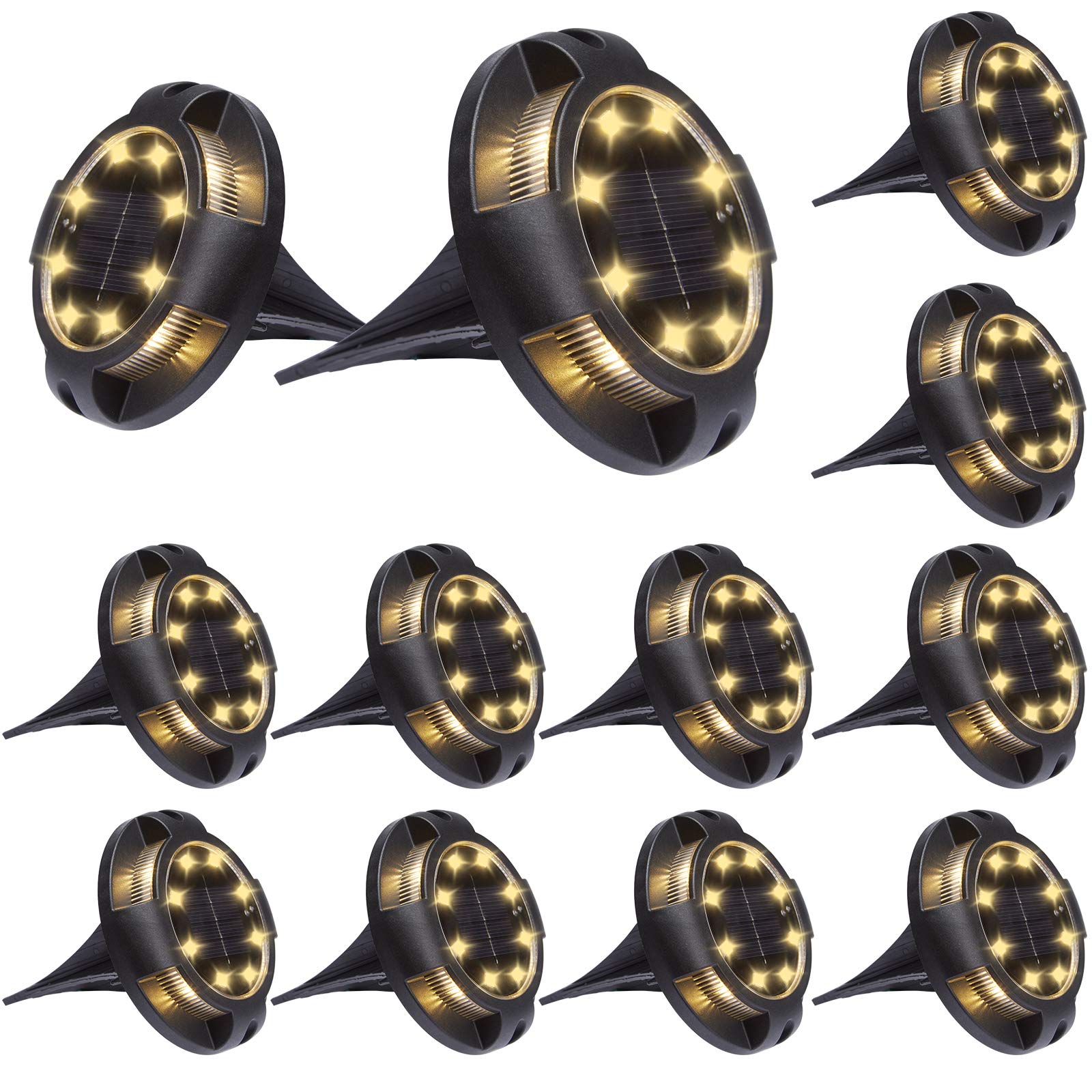 Buy Solar Ground Lights Outdoor 12 Packs 12 Disk Lights Solar Powered
