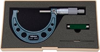 Mitutoyo 103-217 Outside Micrometer, Baked-enamel Finish, Ratchet Stop, 2-3" Range, 0.0001" Graduation, +/-0.0001" Accuracy