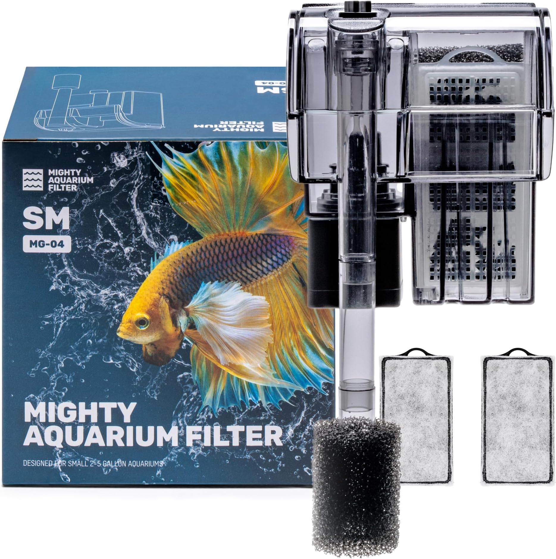 Amazon.com : Mighty Aquarium Hang On Back Filter - Aquarium HOB Filter ...