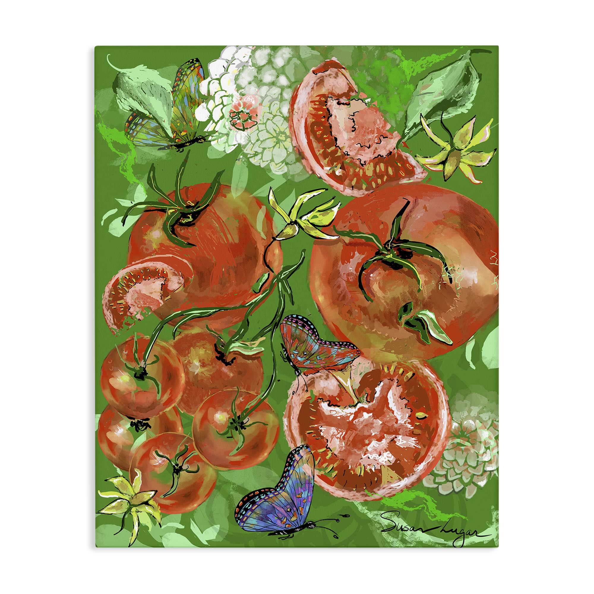 Stupell Industries Unframed 'Tomatoes Swirl Collage'| Canvas Art