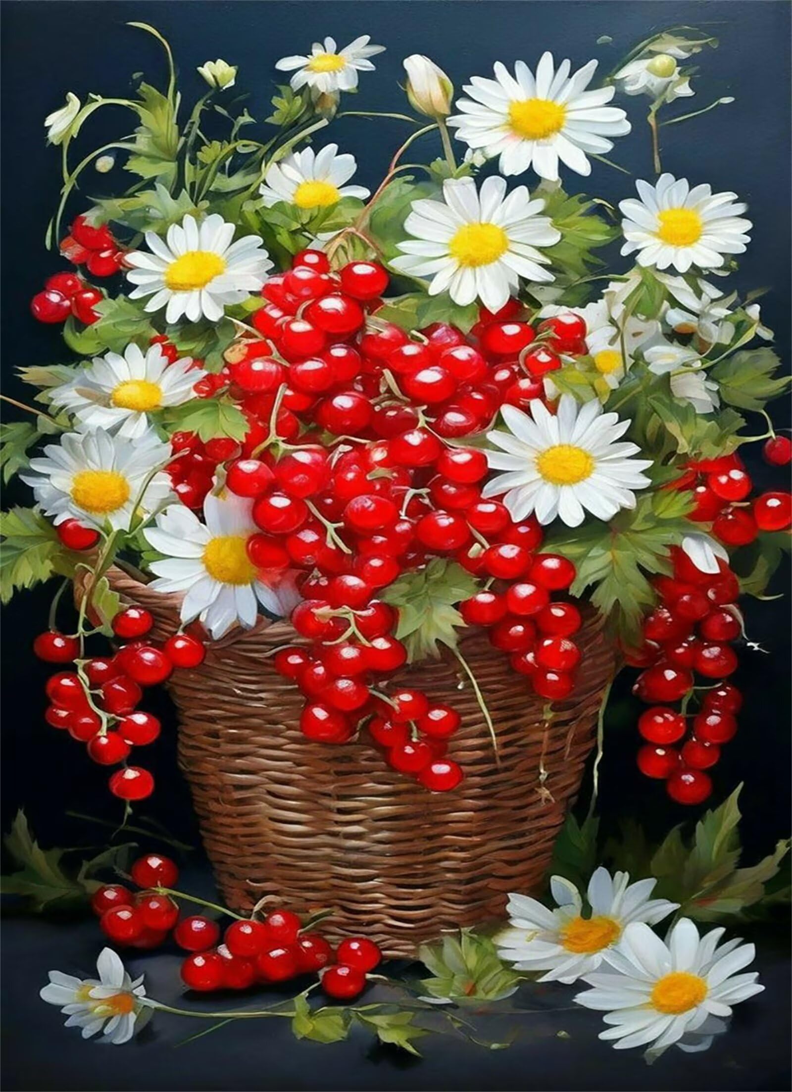 Puzzle 1500 sztuk, czerwone kwiaty owocowe puzzle dla dorosłych, puzzle dla dorosłych, gry relaksacyjne i inteligencja, puzzle do gry rodzinnej prezent