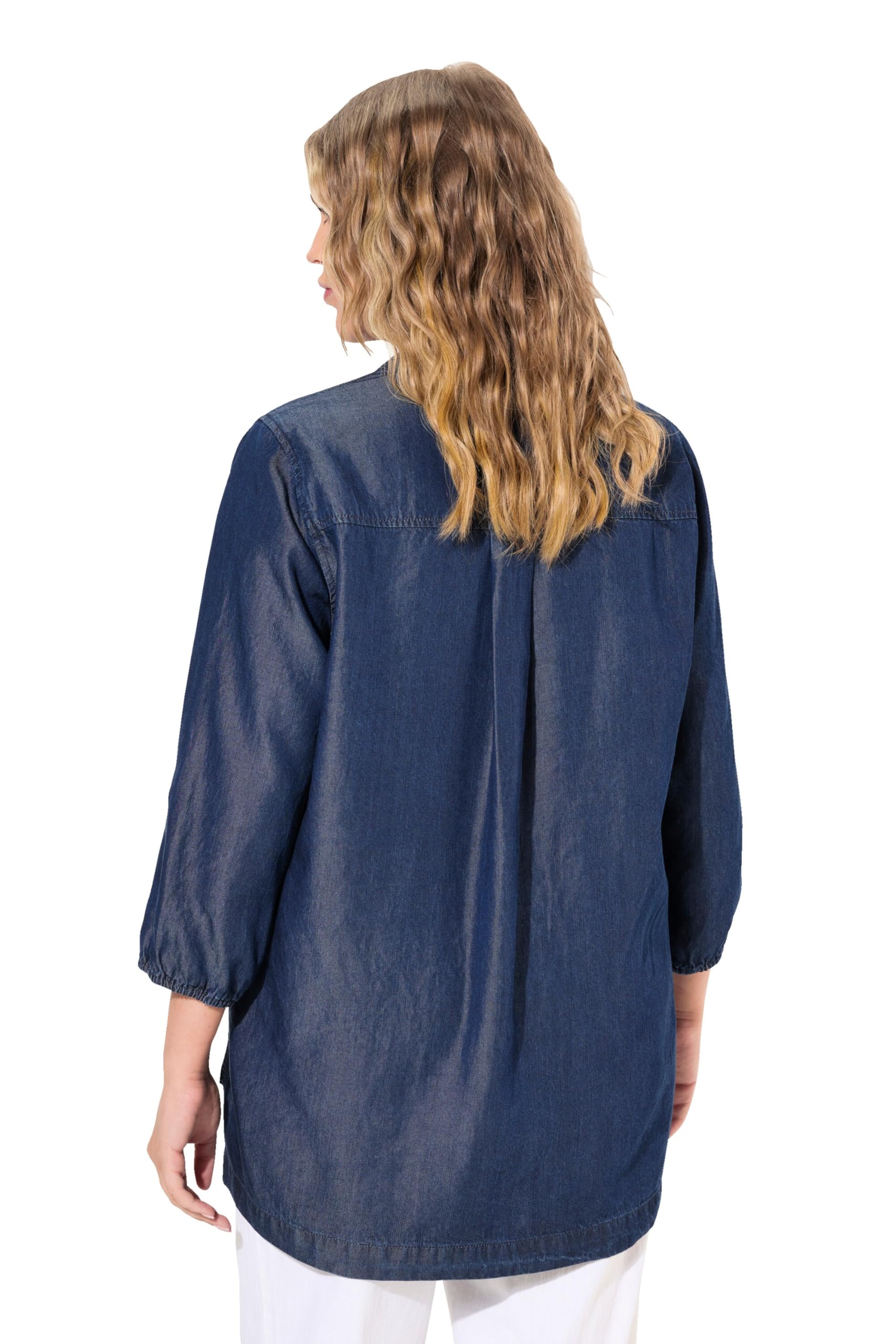 Ulla Popken Damen Jeanstunika Tunika-Shirt