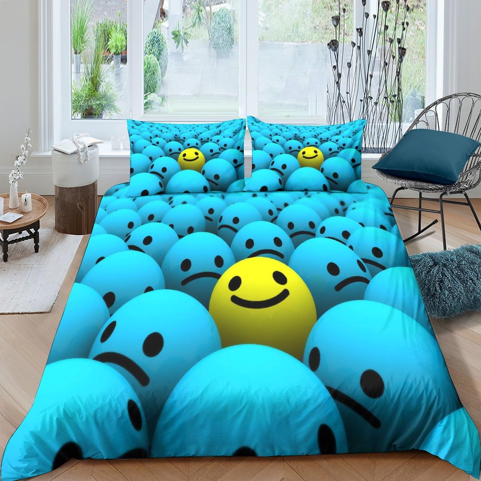 Housse de couette fermeture éclair finie la couette qui sort du lit King 3 pièces